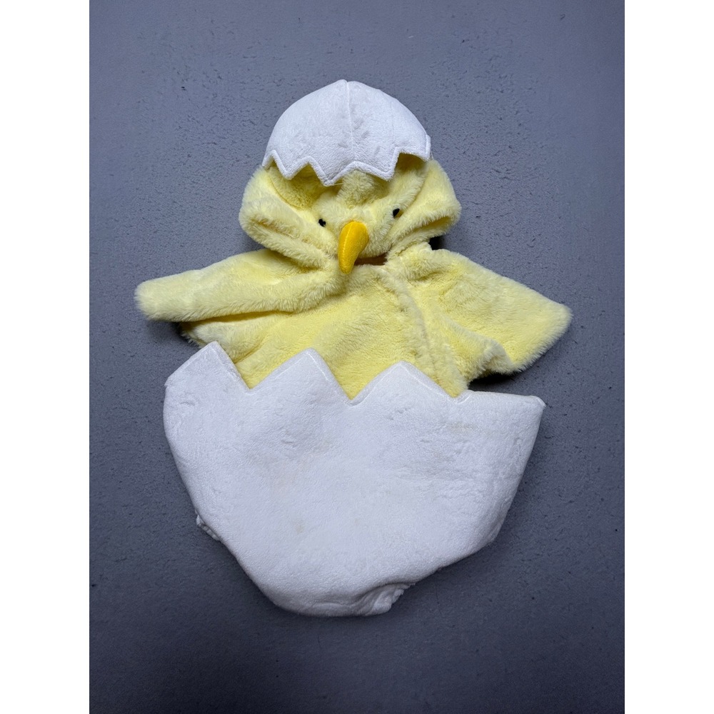 Pottery Barn Kids Chick Egg Costume Faux Fur Yellow White 12-24 Mos Unisex